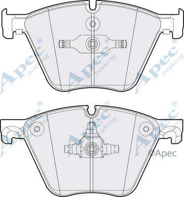 APEC PAD1952 - Комплект спирачно феродо, дискови спирачки vvparts.bg