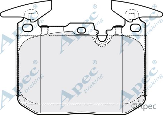 APEC PAD1907B - Комплект спирачно феродо, дискови спирачки vvparts.bg
