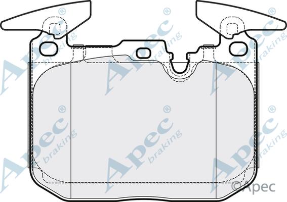 APEC PAD1907 - Комплект спирачно феродо, дискови спирачки vvparts.bg