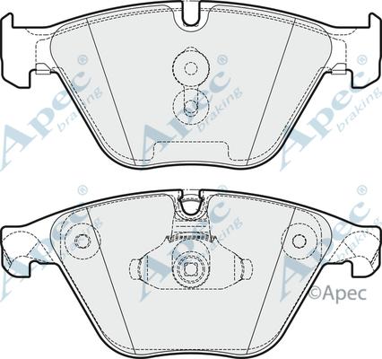 APEC PAD1919 - Комплект спирачно феродо, дискови спирачки vvparts.bg