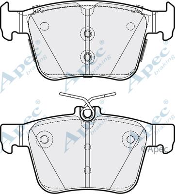 APEC PAD1934 - Комплект спирачно феродо, дискови спирачки vvparts.bg