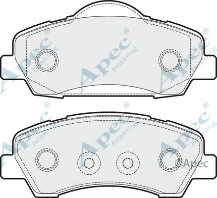 APEC PAD1937 - Комплект спирачно феродо, дискови спирачки vvparts.bg