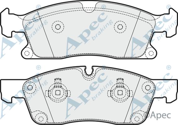 APEC PAD1924B - Комплект спирачно феродо, дискови спирачки vvparts.bg