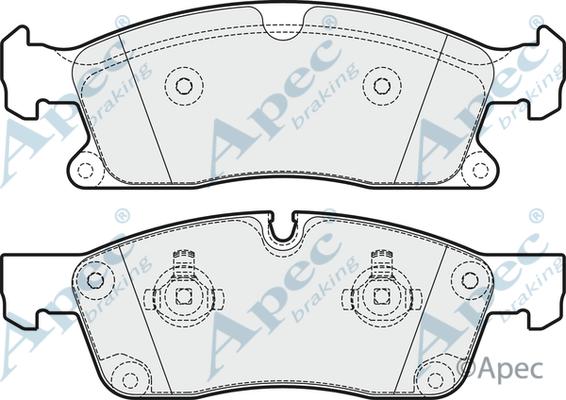 APEC PAD1924 - Комплект спирачно феродо, дискови спирачки vvparts.bg