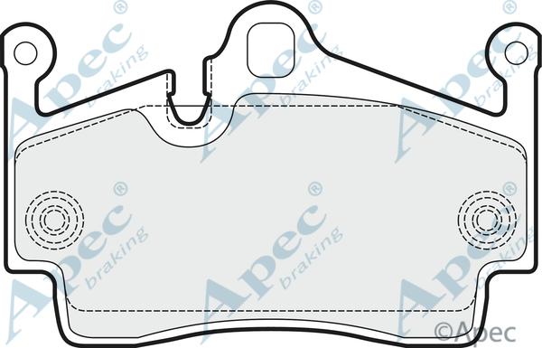 APEC PAD1498 - Комплект спирачно феродо, дискови спирачки vvparts.bg