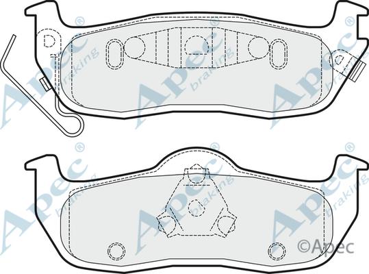 APEC PAD1492 - Комплект спирачно феродо, дискови спирачки vvparts.bg