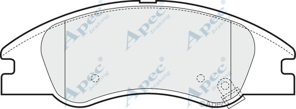 APEC PAD1449 - Комплект спирачно феродо, дискови спирачки vvparts.bg