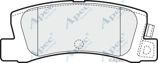 APEC PAD1446 - Комплект спирачно феродо, дискови спирачки vvparts.bg