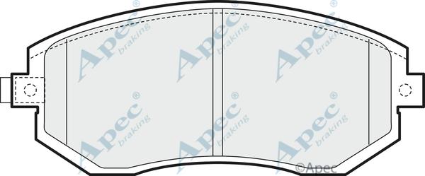 APEC PAD1454 - Комплект спирачно феродо, дискови спирачки vvparts.bg