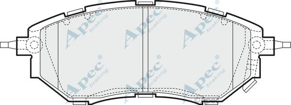 APEC PAD1455 - Комплект спирачно феродо, дискови спирачки vvparts.bg