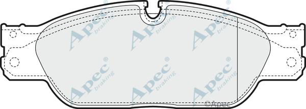 APEC PAD1456 - Комплект спирачно феродо, дискови спирачки vvparts.bg