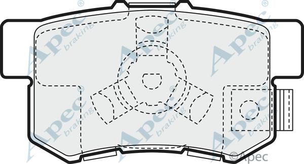 APEC PAD1457 - Комплект спирачно феродо, дискови спирачки vvparts.bg