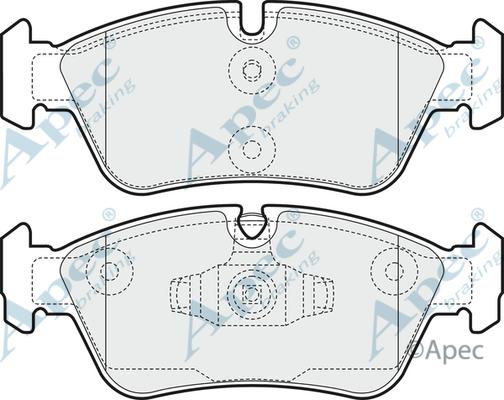 APEC PAD1464 - Комплект спирачно феродо, дискови спирачки vvparts.bg