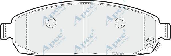 APEC PAD1465 - Комплект спирачно феродо, дискови спирачки vvparts.bg