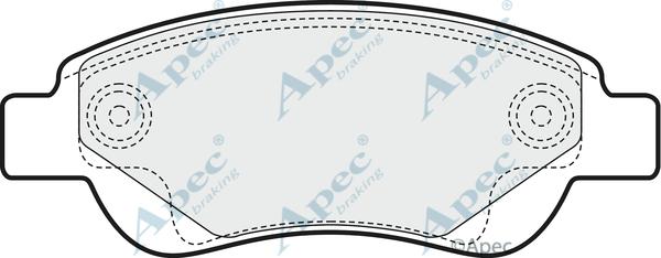 APEC PAD1460 - Комплект спирачно феродо, дискови спирачки vvparts.bg