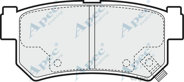 APEC PAD1462 - Комплект спирачно феродо, дискови спирачки vvparts.bg