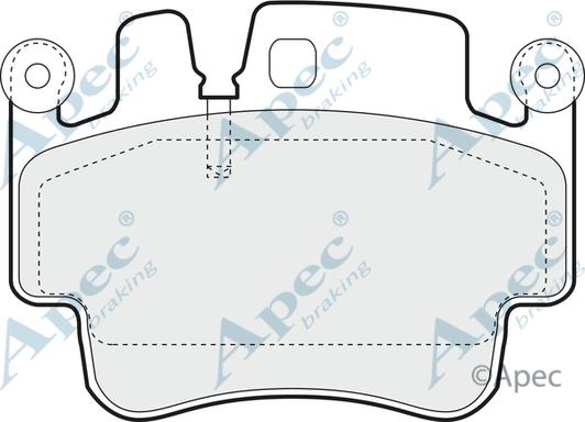 APEC PAD1409 - Комплект спирачно феродо, дискови спирачки vvparts.bg