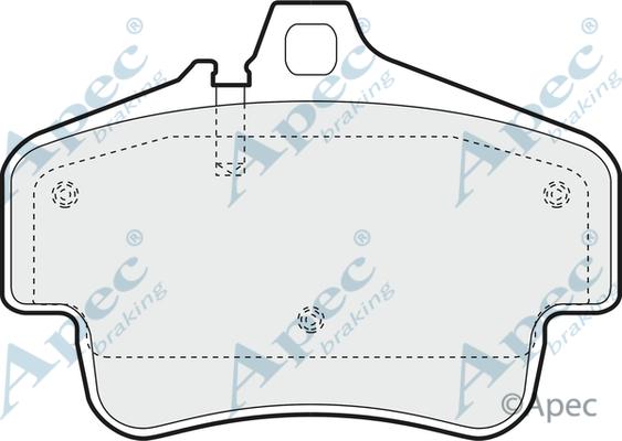 APEC PAD1407 - Комплект спирачно феродо, дискови спирачки vvparts.bg