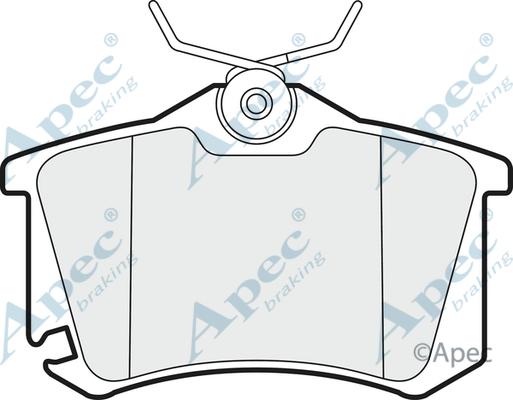 APEC PAD1419 - Комплект спирачно феродо, дискови спирачки vvparts.bg