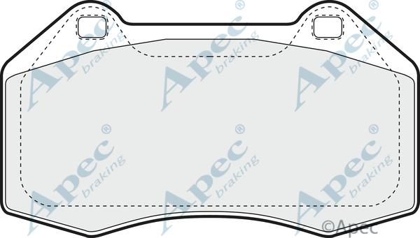 APEC PAD1416 - Комплект спирачно феродо, дискови спирачки vvparts.bg