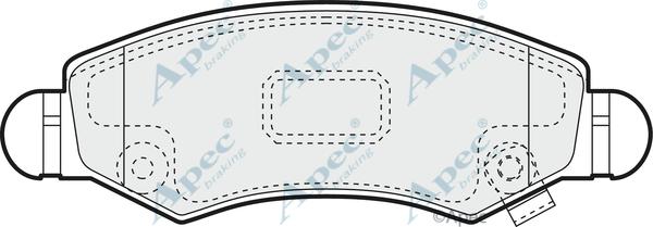 APEC PAD1418 - Комплект спирачно феродо, дискови спирачки vvparts.bg