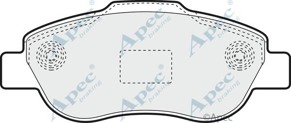 APEC PAD1413 - Комплект спирачно феродо, дискови спирачки vvparts.bg