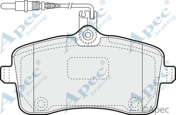 APEC PAD1417 - Комплект спирачно феродо, дискови спирачки vvparts.bg