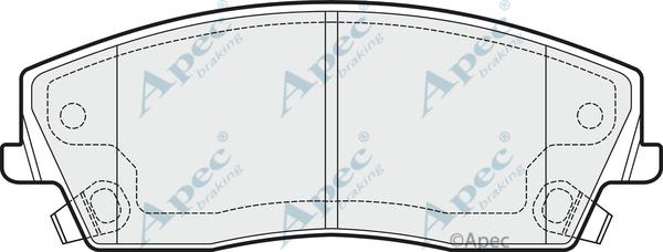 APEC PAD1489 - Комплект спирачно феродо, дискови спирачки vvparts.bg