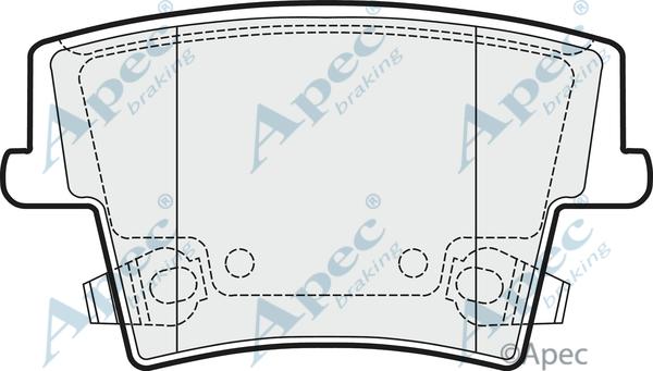 APEC PAD1485 - Комплект спирачно феродо, дискови спирачки vvparts.bg