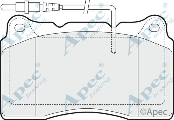 APEC PAD1434 - Комплект спирачно феродо, дискови спирачки vvparts.bg