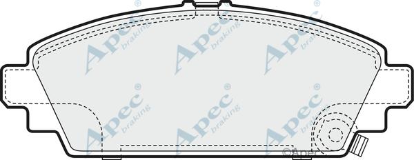 APEC PAD1435 - Комплект спирачно феродо, дискови спирачки vvparts.bg