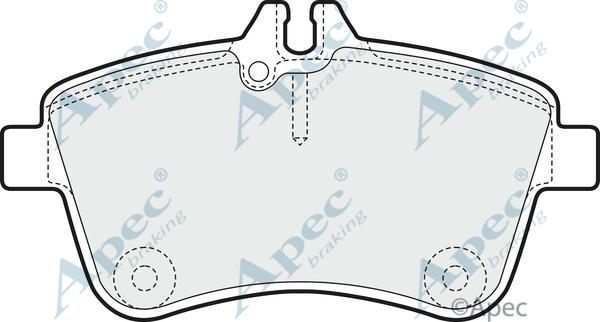 APEC PAD1438 - Комплект спирачно феродо, дискови спирачки vvparts.bg