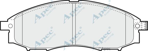 APEC PAD1429 - Комплект спирачно феродо, дискови спирачки vvparts.bg