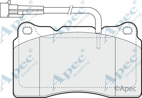 APEC PAD1424 - Комплект спирачно феродо, дискови спирачки vvparts.bg