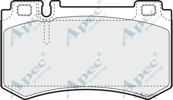 APEC PAD1425 - Комплект спирачно феродо, дискови спирачки vvparts.bg