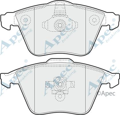 APEC PAD1420 - Комплект спирачно феродо, дискови спирачки vvparts.bg