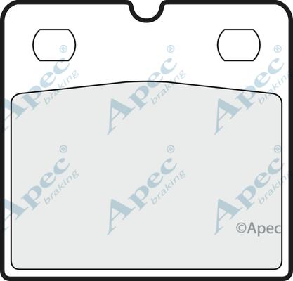 APEC PAD1422 - Комплект спирачно феродо, дискови спирачки vvparts.bg
