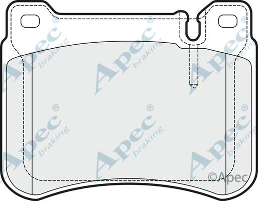 APEC PAD1473 - Комплект спирачно феродо, дискови спирачки vvparts.bg