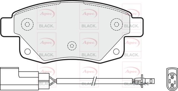 APEC PAD1477B - Комплект спирачно феродо, дискови спирачки vvparts.bg