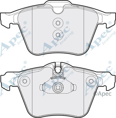 APEC PAD1595 - Комплект спирачно феродо, дискови спирачки vvparts.bg