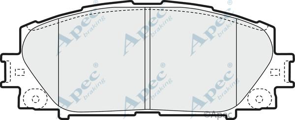 APEC PAD1598 - Комплект спирачно феродо, дискови спирачки vvparts.bg