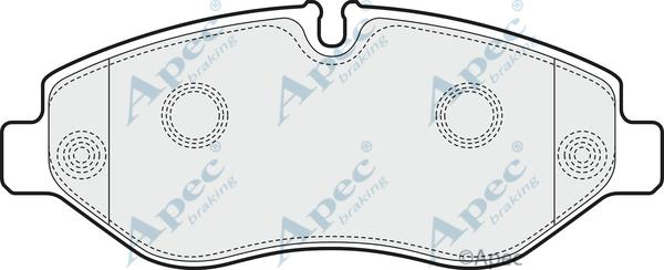 APEC PAD1597 - Комплект спирачно феродо, дискови спирачки vvparts.bg