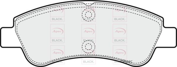 APEC PAD1546B - Комплект спирачно феродо, дискови спирачки vvparts.bg