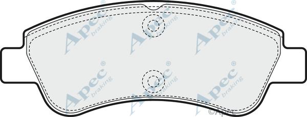 APEC PAD1546 - Комплект спирачно феродо, дискови спирачки vvparts.bg