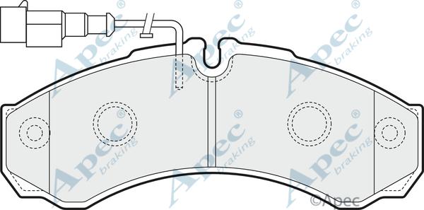 APEC PAD1542 - Комплект спирачно феродо, дискови спирачки vvparts.bg