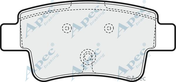 APEC PAD1559 - Комплект спирачно феродо, дискови спирачки vvparts.bg