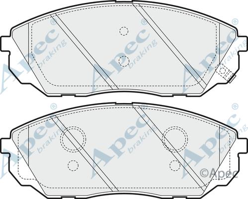 APEC PAD1556 - Комплект спирачно феродо, дискови спирачки vvparts.bg