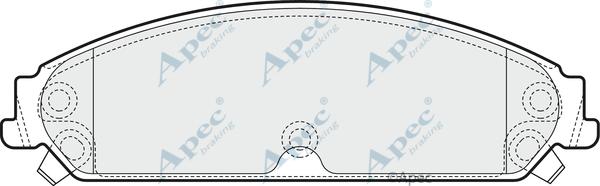 APEC PAD1557 - Комплект спирачно феродо, дискови спирачки vvparts.bg