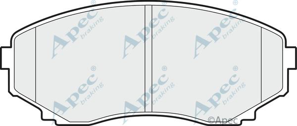 APEC PAD1509 - Комплект спирачно феродо, дискови спирачки vvparts.bg