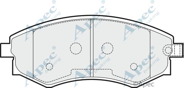 APEC PAD1504 - Комплект спирачно феродо, дискови спирачки vvparts.bg